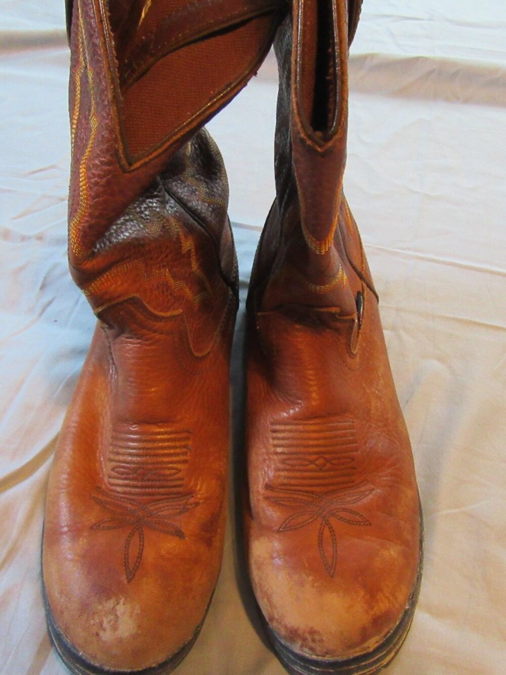 Womens Justin Brown Leather Work / Cowboy Boots Sz 7.5 C